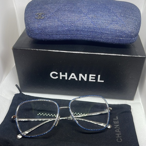 Chanel Blue Readers w/ Authentication Certificate - Picture 1 of 10